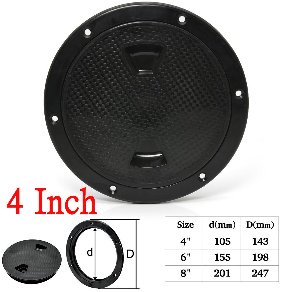 Крышка люка ABS круглая белая 4" 6" 8" палубная пластина нескользящая вывинчивающаяся палубная инспекционная пластина для яхты морского автофургона лодочные аксессуары