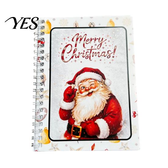 Creative Holiday Souvenir Book Christmas Gift Card Book, 7" x 5" Spiral Bound Merry DIY Personalized Greeting Booklet, Album, for Xmas Party Supplies