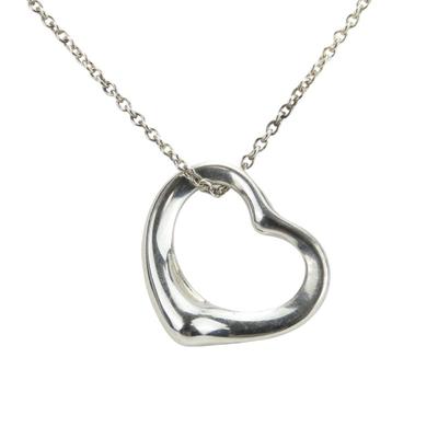 Б/У TIFFANY&Co. Ожерелье Открытое сердце Серебро925 2.3г Серебряные Аксессуары