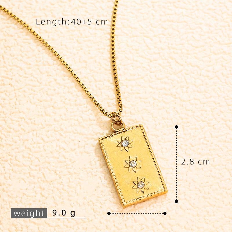 Европейский и американский стиль 3D кулон-ожерелье с картой Таро с инкрустированными микро-бриллиантами