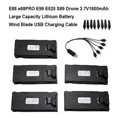 Литиевая батарея большой емкости 3,7 В 1800 мАч для дрона E88 e88PRO E99 E525 S89