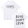Rels B Flakk Футболка с принтом Smile Boys Dont Cry Модная повседневная оверсайз футболка с коротким рукавом Унисекс Уличная одежда