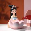 Статуэтка китайской девушки, декоративная входная ключница, полимерный материал, художественная статуя для хранения ювелирных изделий