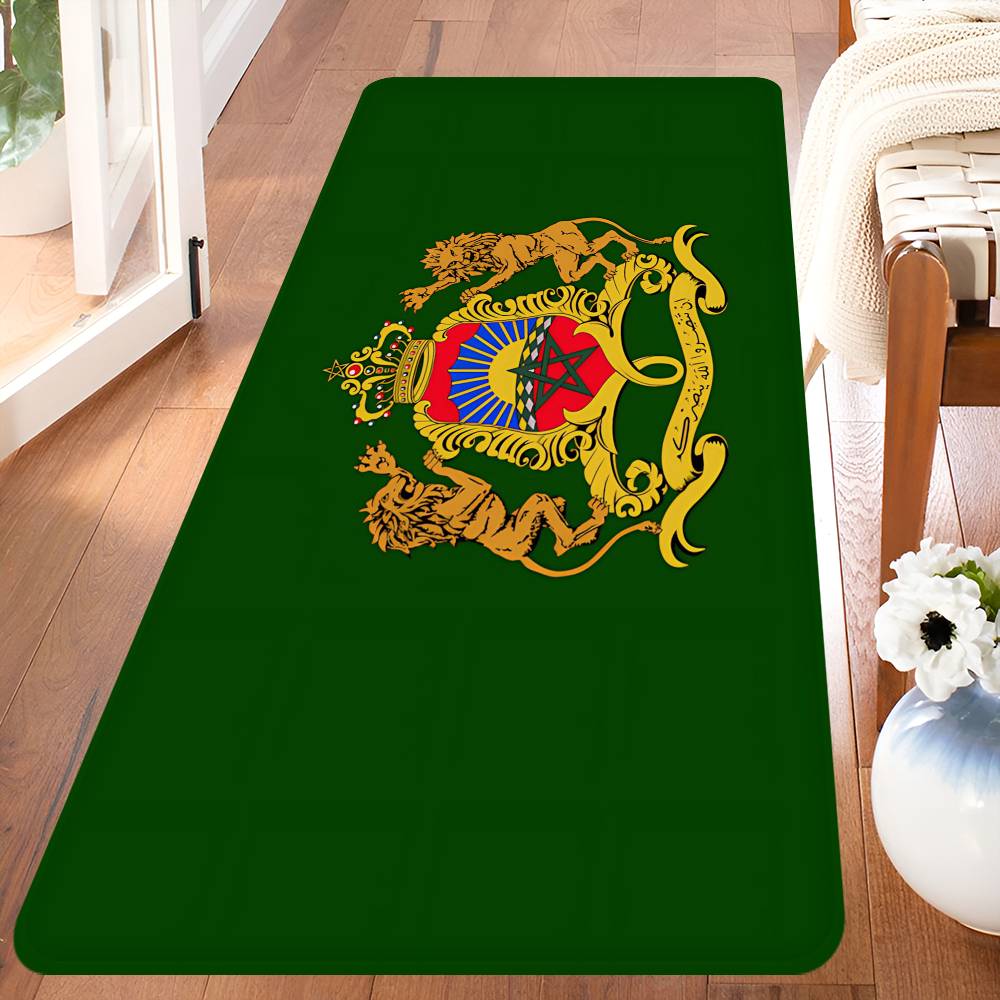 M-Morocco Map Flag Kitchen Mat Nordic Style Bedroom Living Room Doormat Home Balcony Anti-Slip Welcome Rug