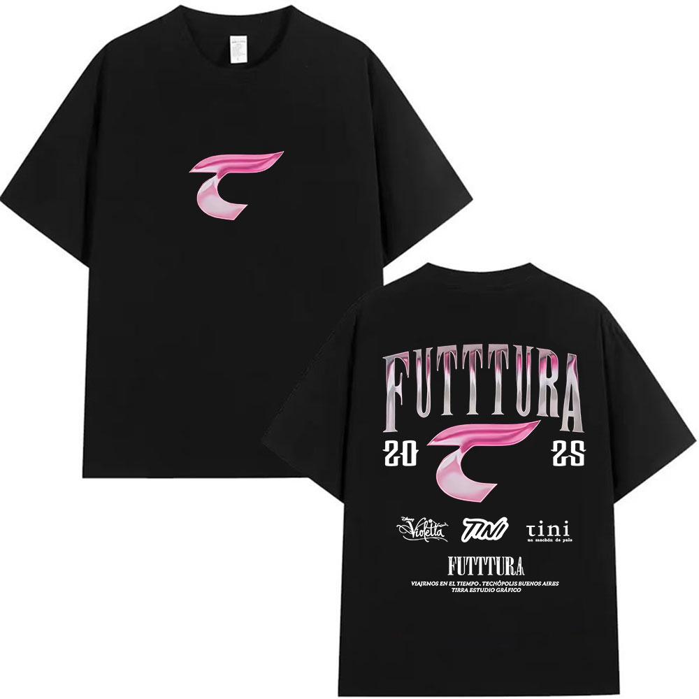 Singer TINI STOESSEL Futtura Tour New Album 2026 Graphic Tshirts Men Women Fashion Harajuku Short Sleeve Cotton Tees streetwear