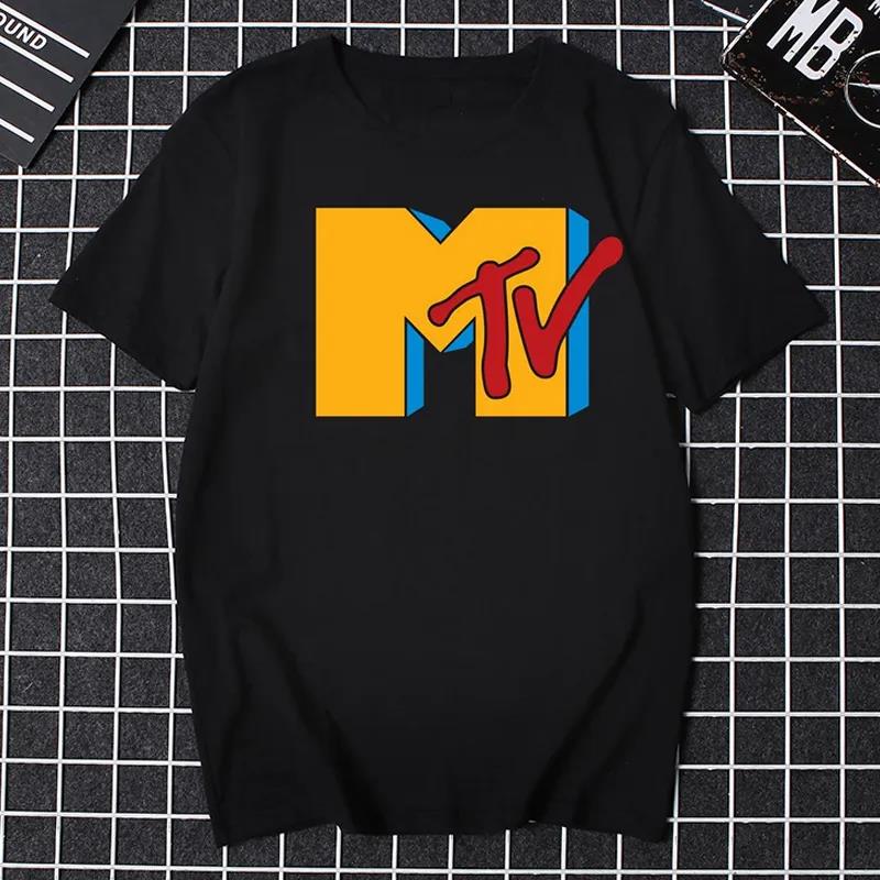 Графическая футболка MTV Music Television Женская Смешная Унисекс Одежда Мода Хип-Хоп ТВ Футболка Большого Размера 100% Хлопок Унисекс Футболка