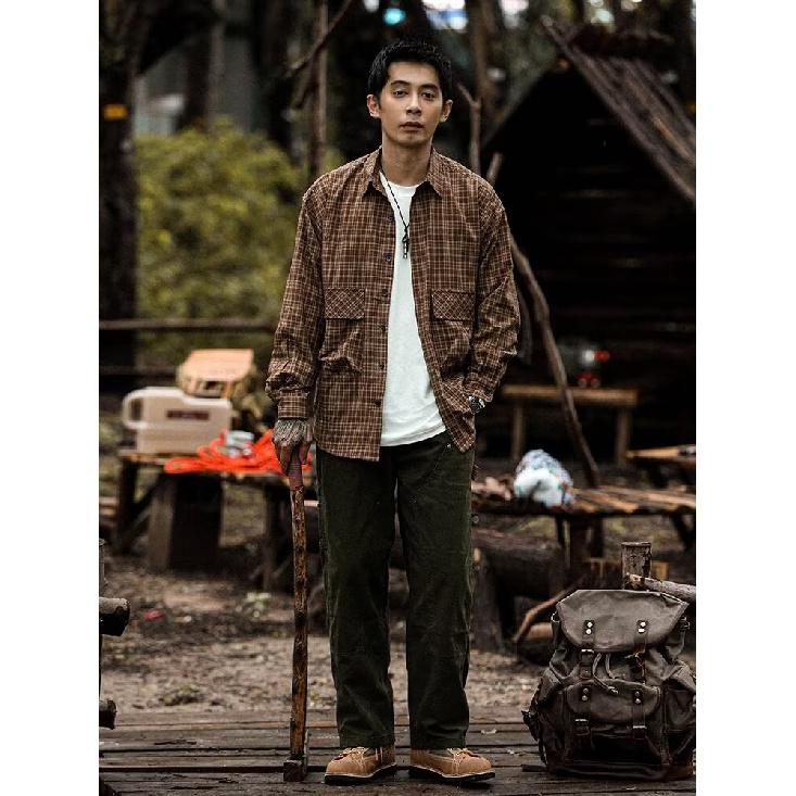 Рубашка мужская в гонконгском стиле, клетчатая, повседневная, в корейском стиле, модная, подходящая ко всему и красивая, супер популярная мужская рубашка, мешковатое пальто