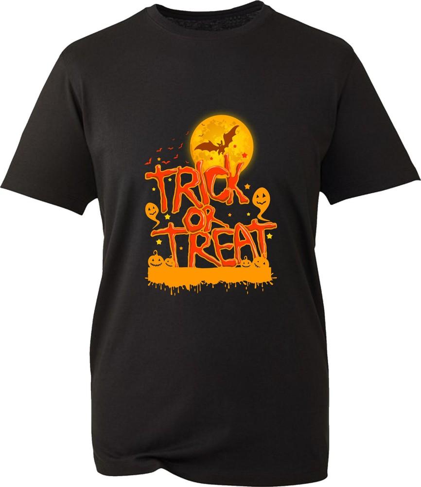 Trick Or Treat Halloween Tshirt Scary Horror Nightmare Pumpkin Ghost Spooky Top