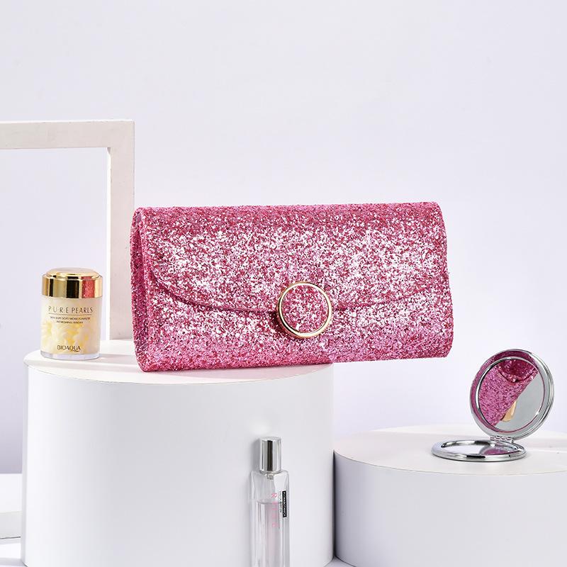 Korean version of simple dinner bag, fashionable light luxury diamond-encrusted shoulder bag, evening dress banquet bag