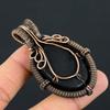 Fancy Black Tourmaline Gemstone Pure Copper Wire Wrapped Handmade Jewelry Pendant