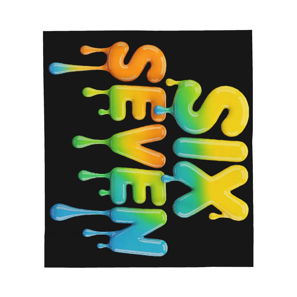 Six Seven Meme Blanket - Soft Flannel All-Season Couch Bedspread with S7M Logo Design, Unisex Gift for Home Decor, Birthday