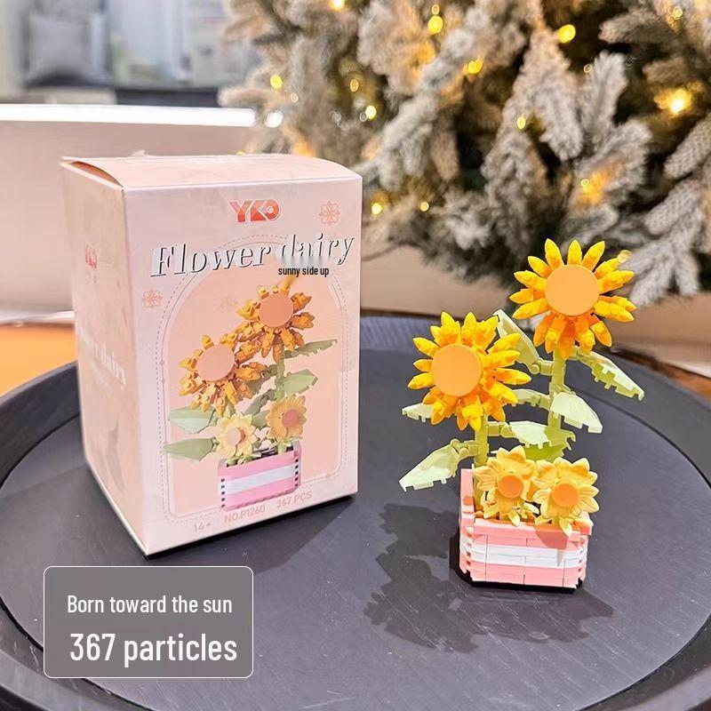 Подарок ко Дню учителя: Совместимые кубики Lego Букет и Суккуленты Игрушки