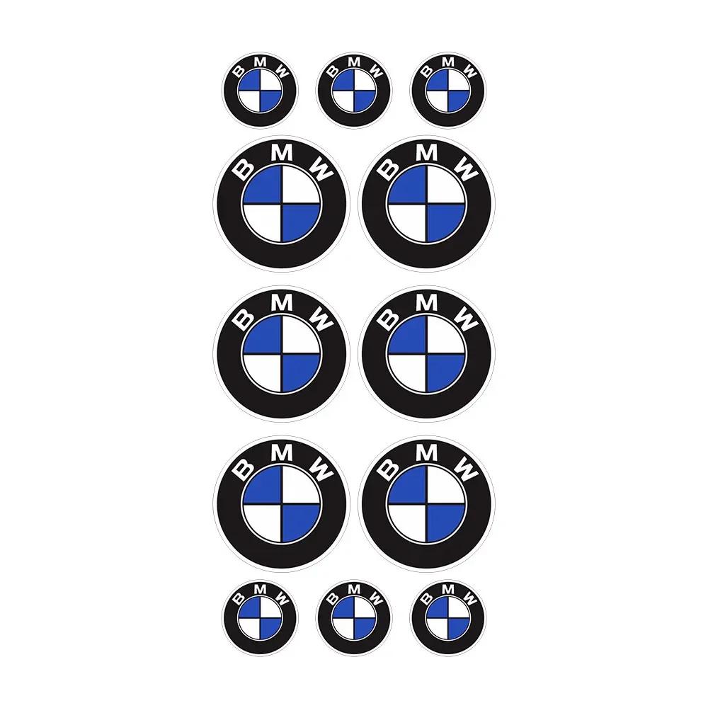 BABC1 Hot For BMW BMW Round 3D Car Logo Reflective Waterproof Sticker for S1000 RR R1250 GS Motorcycle Racing Decor Soft Sticker