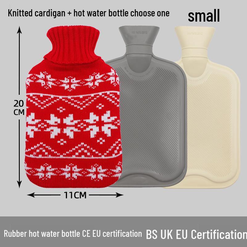 Explosion-Proof Hot Water Bottle: Rubber Design for Stomach and Feet, Long-Lasting Warmth