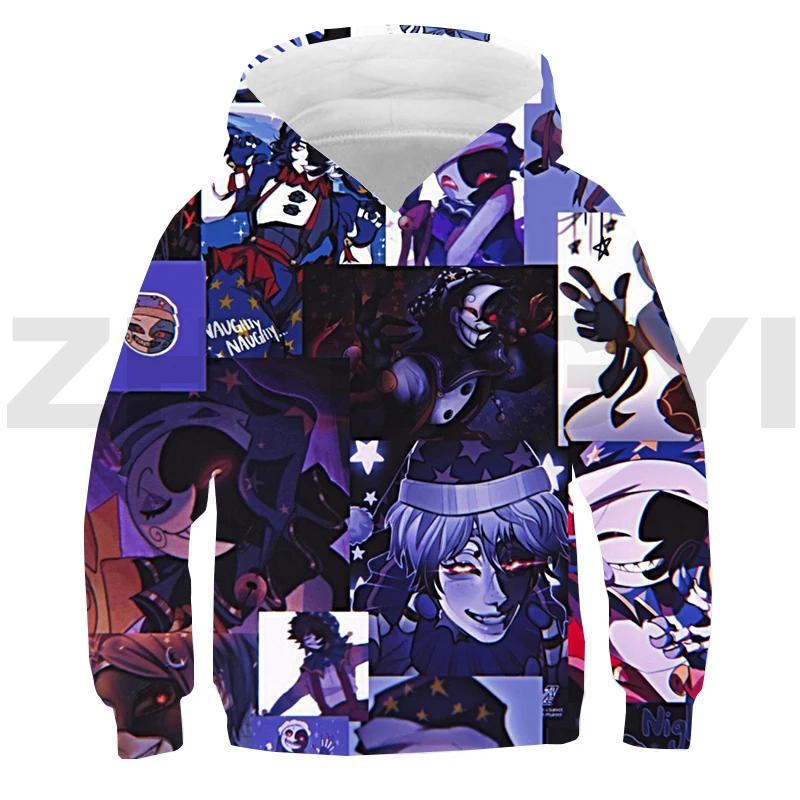 3D-печатная игра Fnaf Sundrop Moondrop аниме-толстовка с капюшоном для детей, уличная одежда для малышей, с длинным рукавом, свободные свитера для мальчиков, одежда