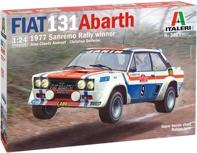 Место Italeri Масштаб 1/24 Fiat 131 Abarth Победитель Ралли Сан-Ремо 1977 (с инструкциями на японском языке) Пластиковый моделистский набор IT3621