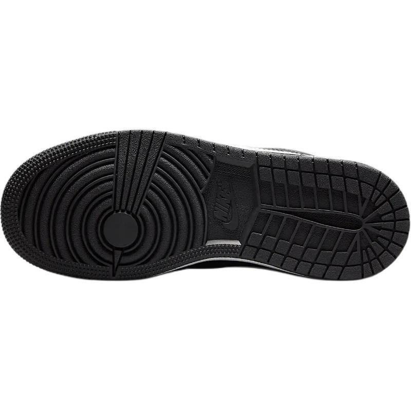 Air Jordan 1 synthetic leather GS low-top sneakers black/peak white unisex 553560-043