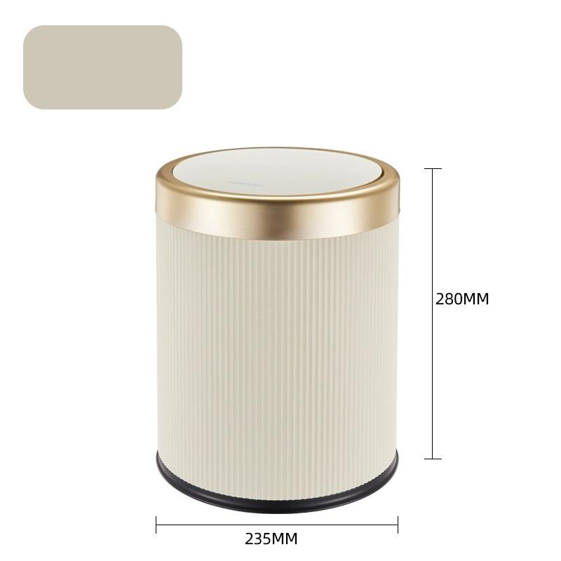 Современный белый и черный двухслойный мусорный бак с крышкой-кнопкой для ванной комнаты, офиса и спальни