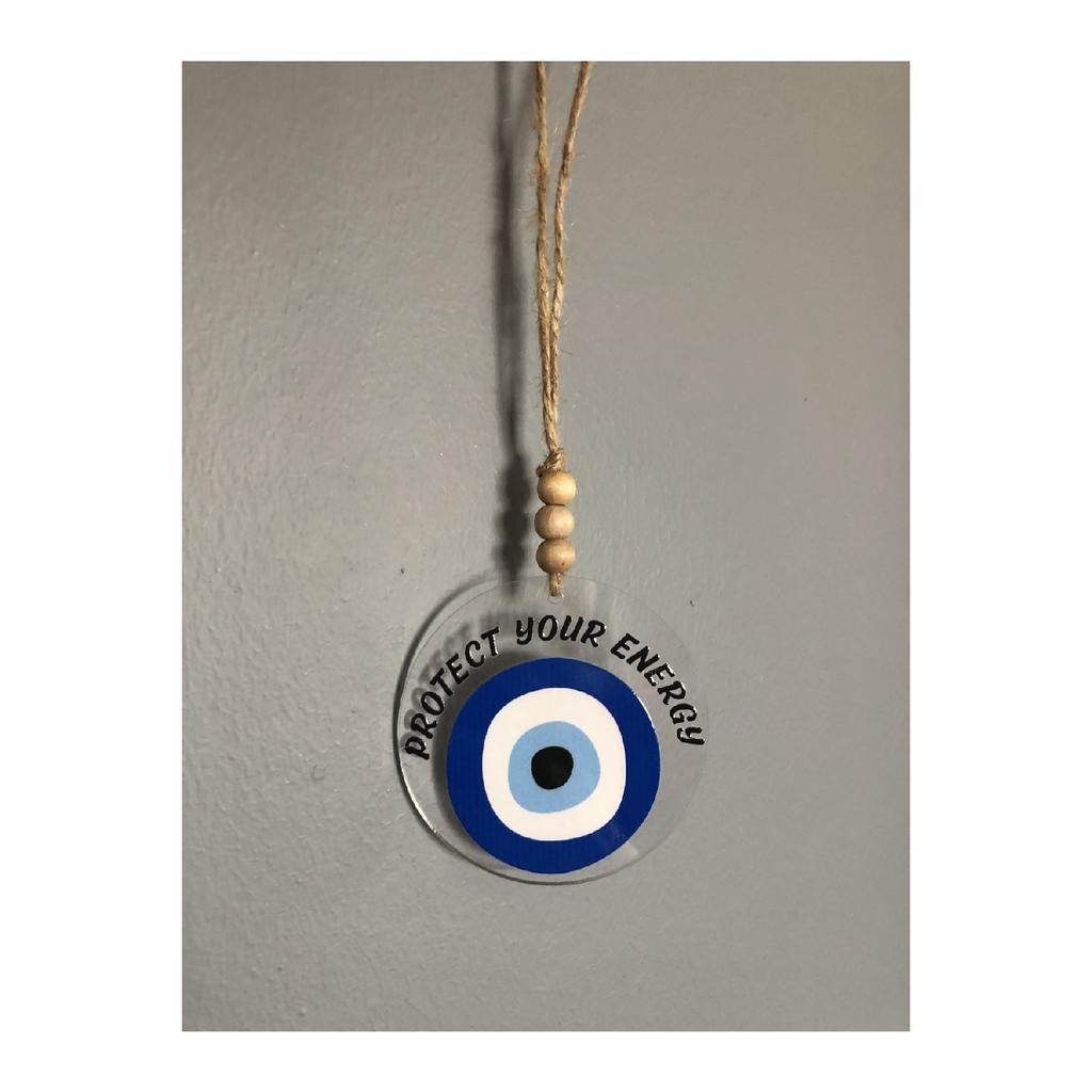 Письменное автомобильное украшение, защитите свою энергию, бусина от сглаза, украшение для зеркала заднего вида, подарок другу, автомобильный аксессуар