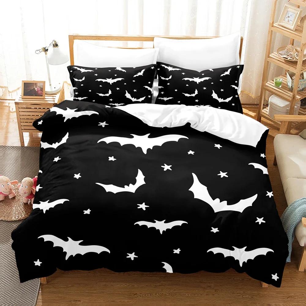 Комплект постельного белья Bats 3D Printing Спальня Декор Пододеяльник Пододеяльник Twin Queen King Single Double Постельное белье с наволочкой