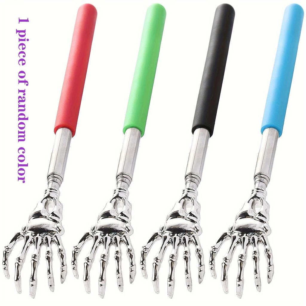 1pc Random Color Stainless Steel Back Scratcher Telescopic Scratching Massager Extendable Itch Old Man Happy Health Products