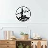 Beach Lighthouse Metal Wall Art – Coastal Seascape with Seagulls, Elegant Iron Sculpture for Stylish Wall Decoration