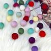 Colorful 2CM Wool Pompoms for Christmas Ornaments and DIY Needle Felting