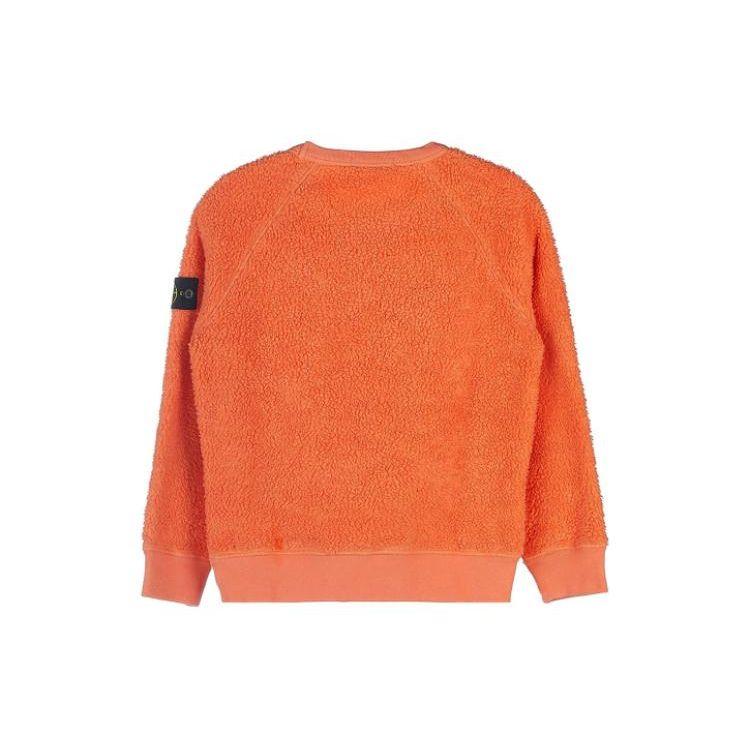 STONE ISLAND Толстовка Детская Повседневная Однотонная С круглым вырезом С длинным рукавом Детские топы Оранжевый 771660143-V0032