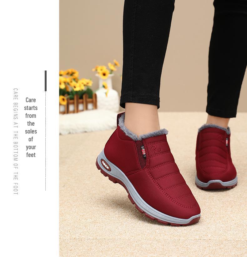 Зимние мягкие подошвы, нескользящие, папины кроссовки: Флисовая подкладка, Толстые высокие, Теплые хлопковые зимние ботинки, Легкие повседневные модные