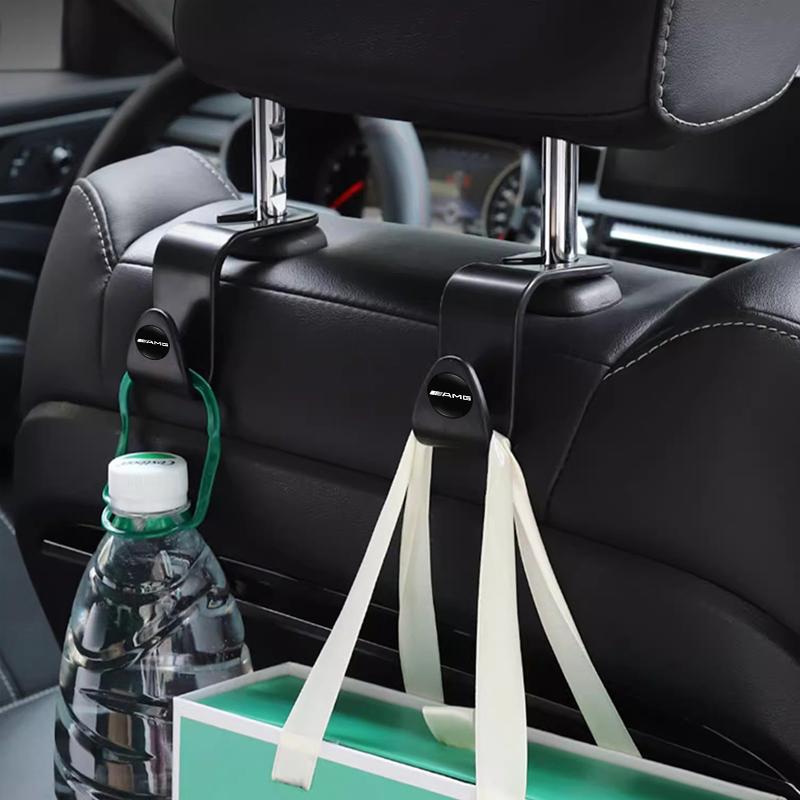 2Pcs Portable Car Seat Back Hooks Interior Storage Valve Cap For Mercedes Benz AMG GLE GLS CLA CLE GLC CLS GLA W223 W213 W206
