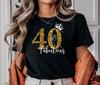Personalised Birthday T-shirt , 60th ,30th, 40th Birthday Fabulous, Sparkly Birt
