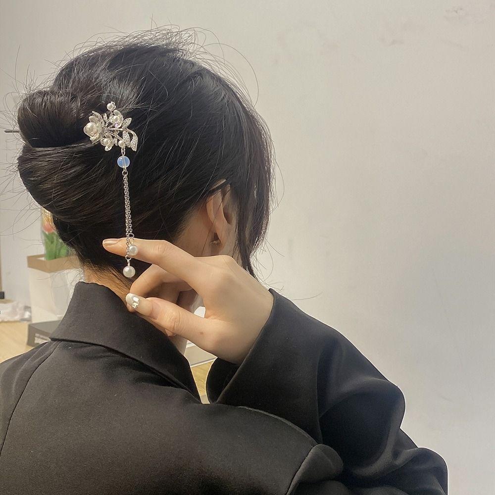 Кисточка Цветок Жемчуг Для Девочек Китайские Заколки Для Волос Ханьфу Палочки Для Волос Женские Шпильки Корейские Заколки Для Волос