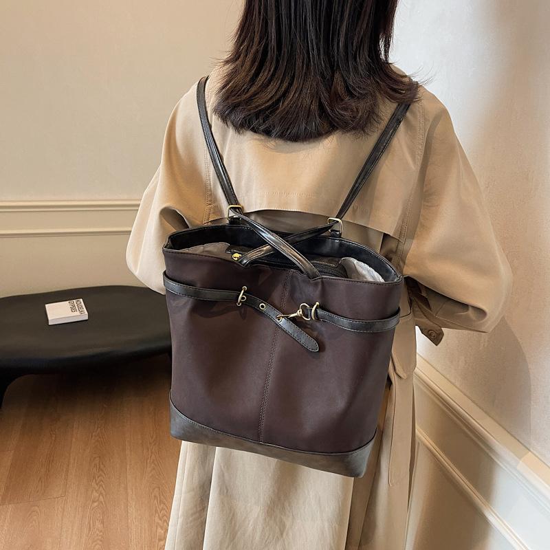 Retro Large-capacity Backpack Bag Women's Winter 2025 New Korean Version of College Style Shoulder Tote Bag