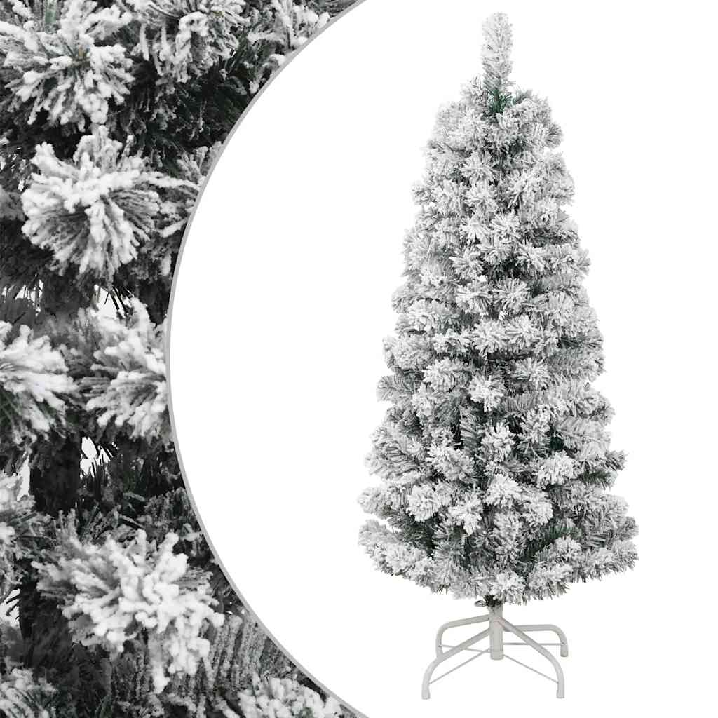 Artificial Christmas Tree Foldable Snow Flocked 150 cm