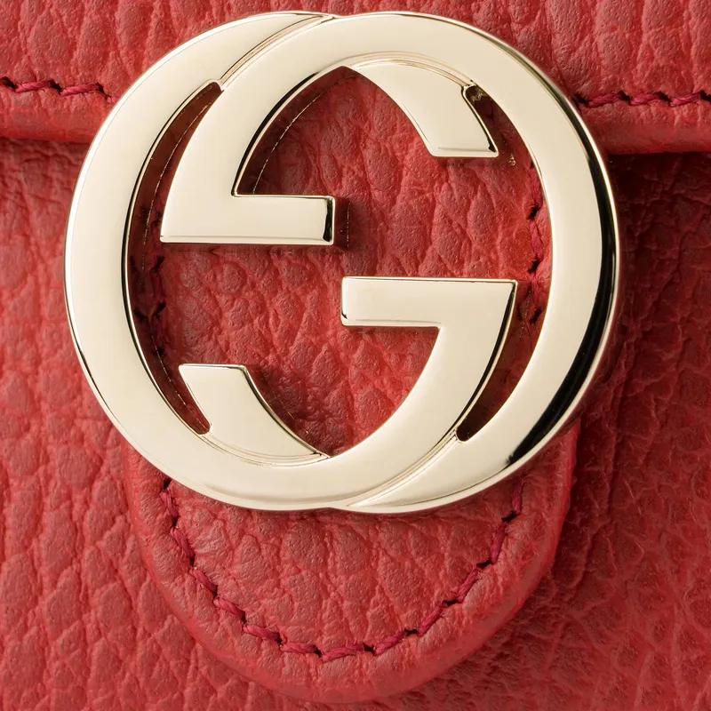 GUCCI Interlocked Gg Wallet Small Red (Unisex) Wallets 615525 CAO0G 6420