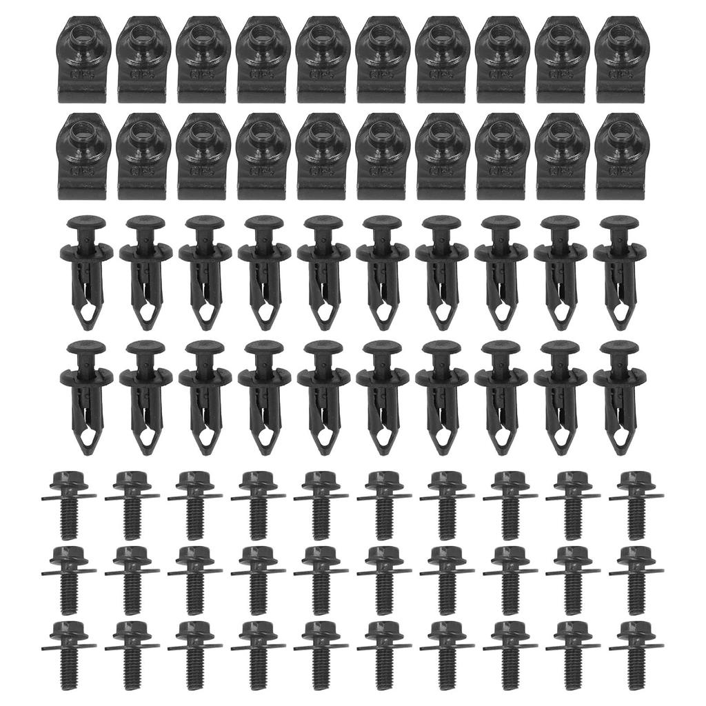 70pcs Engine Splash Shield Bolts Extruded U Nuts Push Clips Replacement for Infiniti G35 G37 G37X