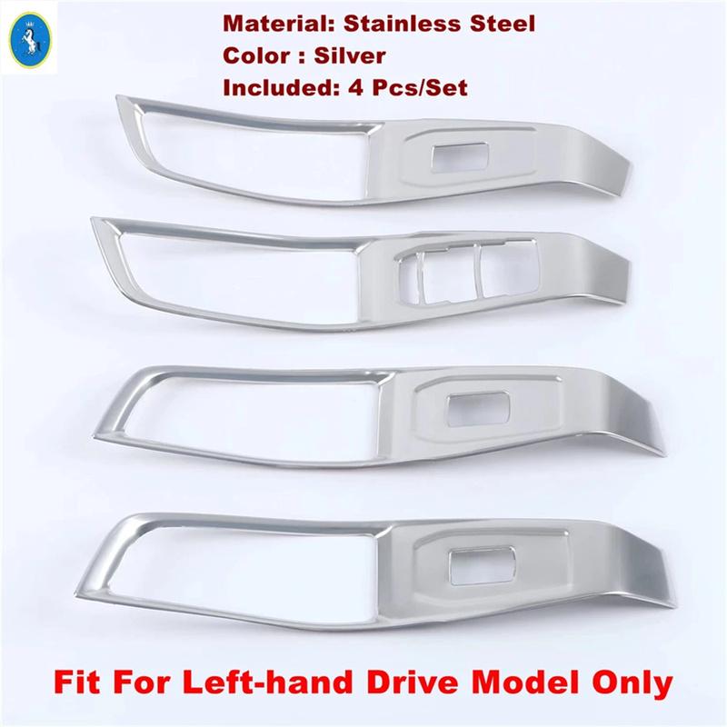 Stainless Steel Silver Auto Glove Box Sequin / Rear Air Outlet / Door Bowl Panel Accessories Cover Trim For MG 5 MG5
