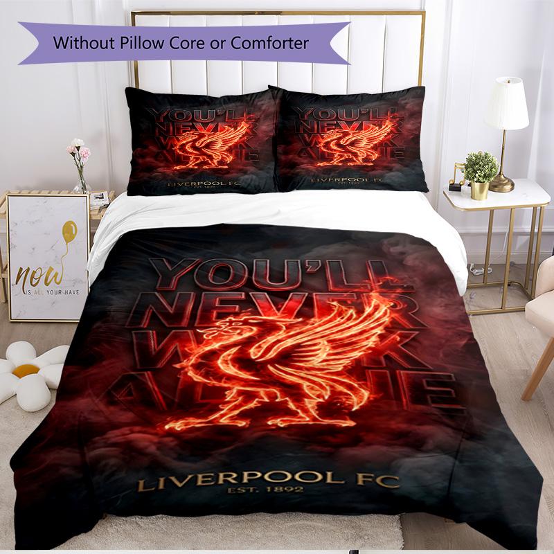 3pcs Duvet Cover Set (1*Duvet Cover + 2*Pillowcase, Without Core), Football team.C Print Soft All‑Season Bedding Set, Home Bedroom Decor Gift