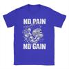 Новинка Спортивные Футболки для Фитнеса и Бодибилдинга Унисекс No Pain No Gain Футболки Унисекс Футболка с Коротким Рукавом Уникальные Топы