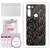 apgo Protective Skin Sticker for the Back Compatible with Motorola Moto G8, Wrap Film, Foil, Vinyl - Pattern Carbon Black Pixel