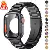Ремешок + чехол для Apple Watch 11 10 42 мм 46 мм 9 8 7 41 мм 45 мм Металлический ремешок Корпус из поликарбоната для iWatch Series 6 5 4 SE 40 мм 44 мм