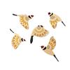 3/5 Pcs 3/5 Pcs Wooden Bird Ornaments Easy Installation Wood Flying Bird Ornaments  Home