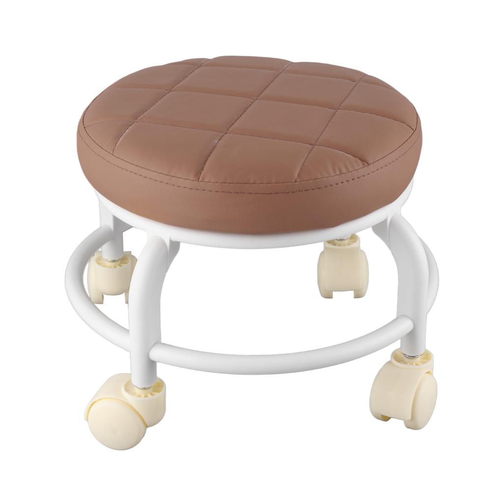 Роликовый пуфик с высокой плотностью пены с эффектом памяти, водонепроницаемые тихие колеса, двухслойная подставка для ног, табурет для