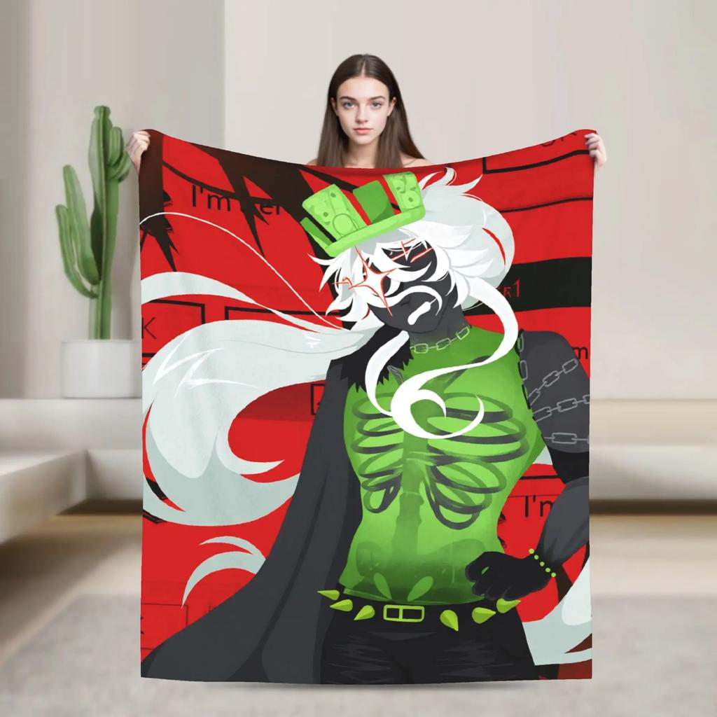 Forsaken xm Comfortable Quality Throw Blanket for Bed Sofa Car Chair Warm Winter Travel Blanket Funny Bedspread