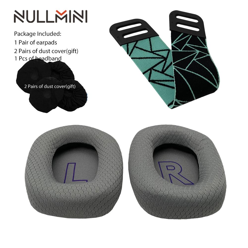 NullMini Replacement Earpads for Logitech G733 Wireless Headphones Sleeve Headband Earphone Earmuff