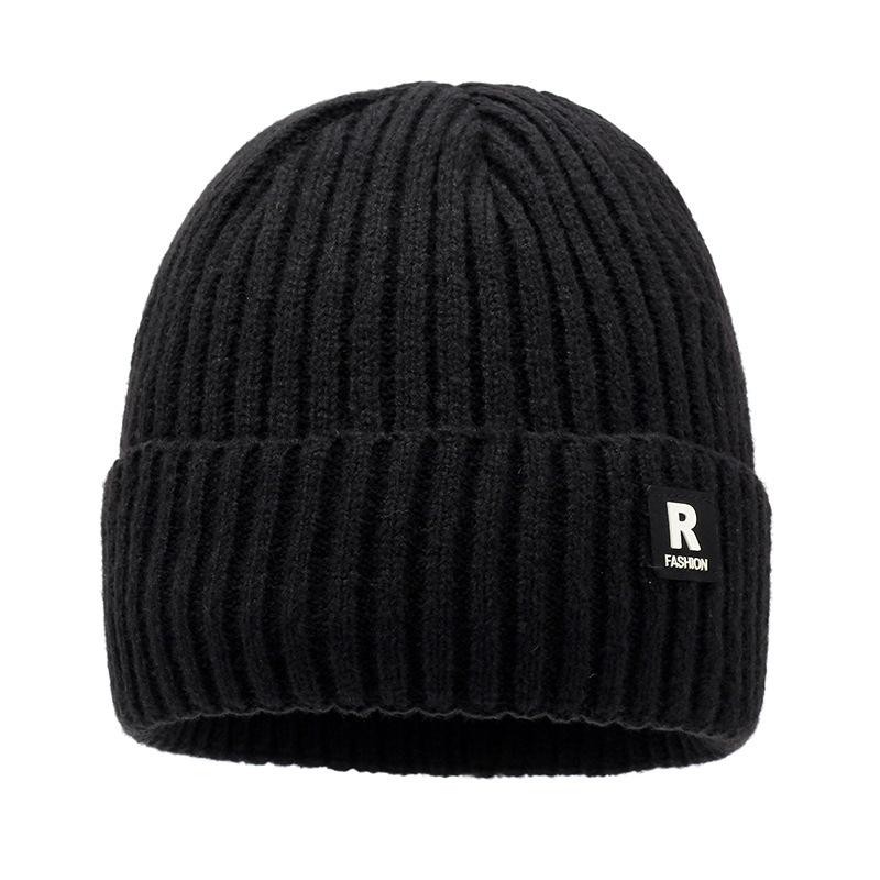 Осень и зима, новая мужская теплая вязаная шапка в корейском стиле для отдыха на природе, плюс бархатная утепленная шапка-пуловер, молодежная шерстяная шапка