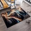 "Abstract Tornado Cloud Pattern Area Rug for Living Room Decor" Suitable for use as an anti-slip for living room bedroom sofas
