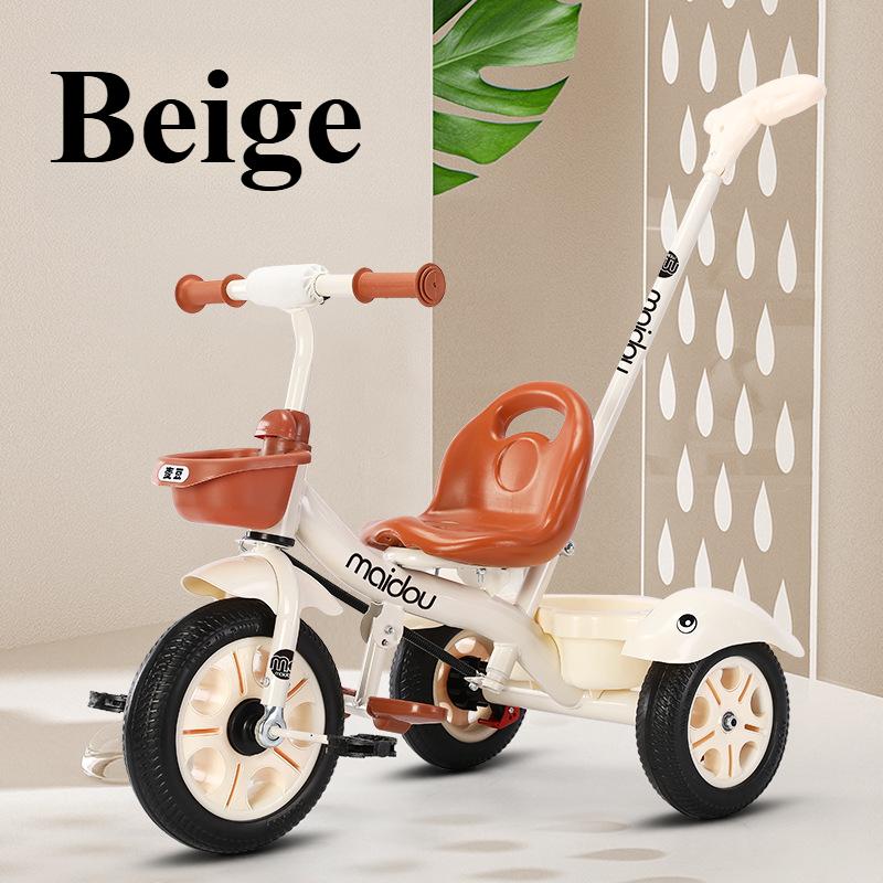 Трехколесный велосипед 2 в 1 для малышей, детский трехколесный велосипед с ручкой для толкания, регулируемым сиденьем, корзинами для хранения, беговел, подарок на день рождения для мальчика/девочки