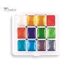1 Box 1ML Watercolor Paint Metallic Glitter Watercolor Pigment Portable Vibrant Solid Paint Box for Artists