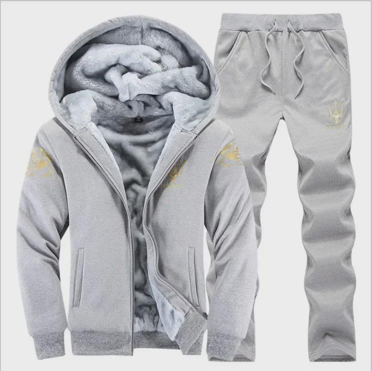 Мужская спортивная куртка Plus Velvet Baseball - Осень/Зима, свитшот для фитнеса с длинными рукавами